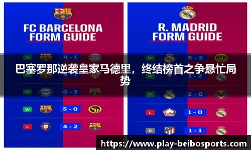 巴塞罗那逆袭皇家马德里，终结榜首之争悬忙局势